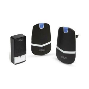 KÉSZLET 2x Vezeték nélküli aljzatos kapucsengő 230V IP44 fekete GL kép