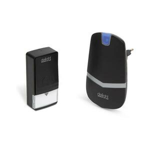 Vezeték nélküli aljzatos csengő 230V IP44 fekete GL kép