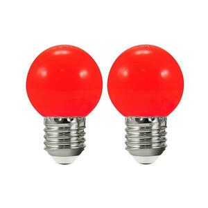 KÉSZLET 2x LED Izzó PARTY E27/0, 5W/36V piros 308757 kép
