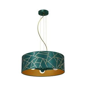 Csillár zsinóron ZIGGY 3xE27/60W/230V zöld/arany MLP7580 kép