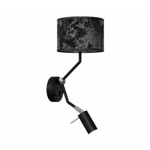 Fali lámpa SATINO 1xE27/40W + 1xGU10/MR11/7W fekete/szürke MLP7324 kép