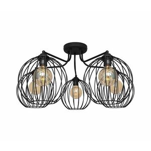 Felületre szerelhető csillár MERCURE 5xE27/15W/230V fekete P kép