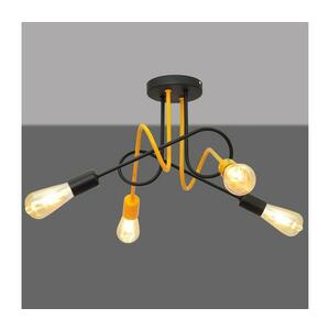 Felületre szerelhető csillár OXFORD 4xE27/15W/230V fekete/sárga W kép