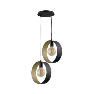 Csillár zsinóron HAPPY 2xE27/60W/230V fekete/arany 32284 kép