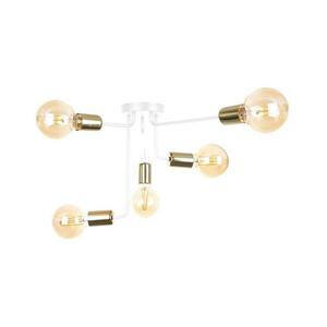 Keter Lighting Felületre szerelhető csillár NIXO 5xE27/60W/230V fehér/arany 1156/22 kép