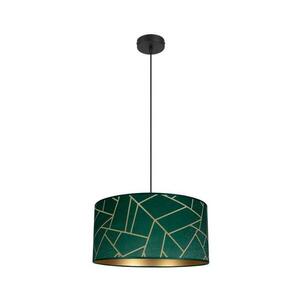 Csillár zsinóron RELLA 1xE27/60W/230V zöld/arany 0564 kép