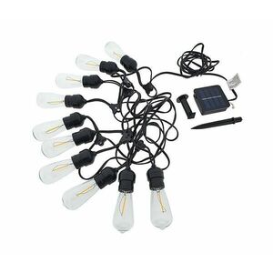 LED Napelemes lánc 10xLED/1, 2V 600 mAh 5, 94m IP44 meleg fehér 210000011 kép