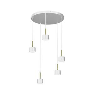 Csillár zsinóron ARENA 5xGX53/11W/230V fehér/arany MLP7757 kép