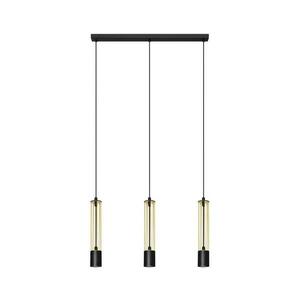 LED Csillár zsinóron BARS 3xGU10/4, 8W/230V arany/fekete W kép