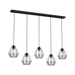 Csillár zsinóron BERGEN 5xE27/60W/230V fekete 0607 kép