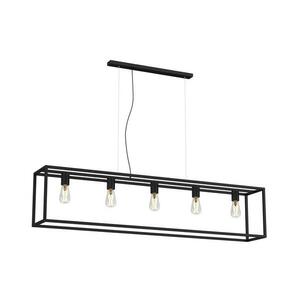Csillár zsinóron FRAME 5xE27/60W/230V fekete 6696 kép