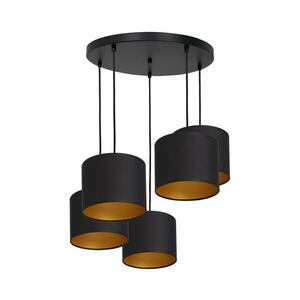 Csillár zsinóron ARDEN 5xE27/60W/230V fekete/arany 3495 kép