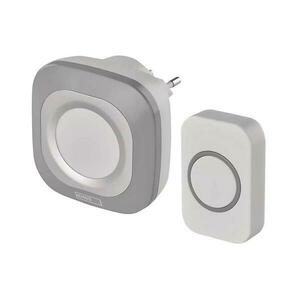 Vezeték nélküli csengő konnektorba 230V + 1xCR2032 IP44 szürke P5733S kép