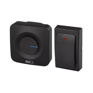 Vezeték nélküli aljzatos ajtócsengő 230V IP44 fekete P5729B kép