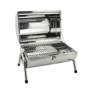 Hordozható faszén grill fényes króm 13034 kép