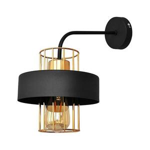 Fali lámpa VOLTA 1xE27/15W/230V 34 cm fekete/arany K kép