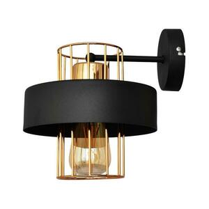 Fali lámpa VOLTA 1xE27/15W/230V 23 cm fekete/arany KK kép