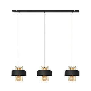 Csillár zsinóron VOLTA 3xE27/15W/230V fekete/arany W kép