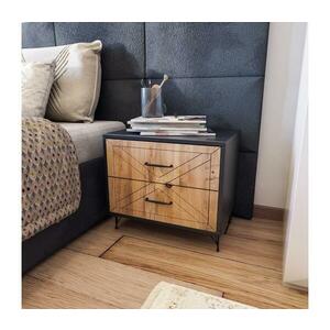 FELICITA éjjeli szekrény 55x50 cm fekete/barna 854KLN3301 kép