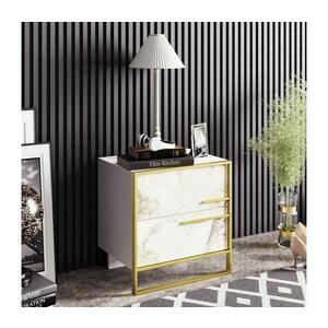 Éjjeliszekrény POLKA 51, 8x50 cm arany/fehér 875ZNA3408 kép