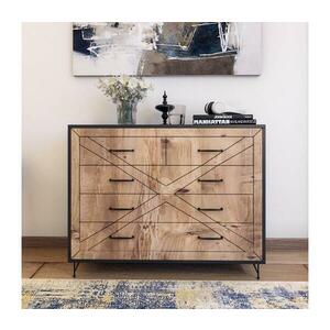 COMFORT komód 100x80 cm barna/fekete 854KLN3401 kép