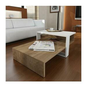 CHAIN dohányzóasztal 90x43, 6 cm barna/fehér 731WAT2801 kép