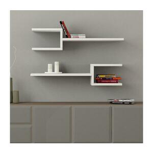 KÉSZLET 2x Fali polc FORK fehér 855DTE1662 kép