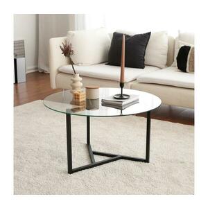 Kávésasztal TRIO 42x75 cm átlátszó/fekete 552NOS1411 kép