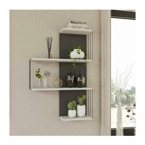 Fali polc CAMBEL 96x64 cm fehér/antracit 854KLN1737 kép
