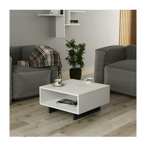 Kávésasztal HOLA 32x60 cm fehér/fekete 855DTE2806 kép