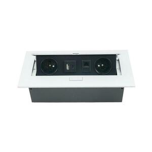 Dönthető aljzatsín 2x 230V + USB kép