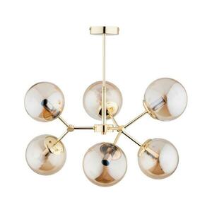 Csillár rúdon FOTON 6xE14/40W/230V arany/bézs 63120 kép