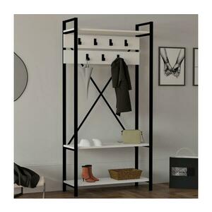 Folyosó fali tartó 180x90 cm fehér/fekete 835PUQ4007 kép