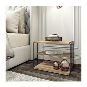 LIFON dohányzóasztal 40x50 cm barna/fekete 854KLN2813 kép