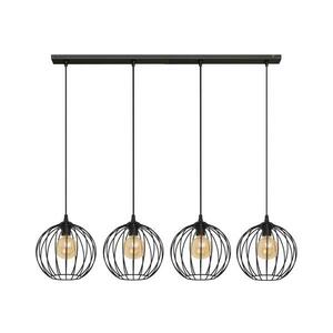 Csillár zsinóron MERCURE 4xE27/15W/230V fekete W kép