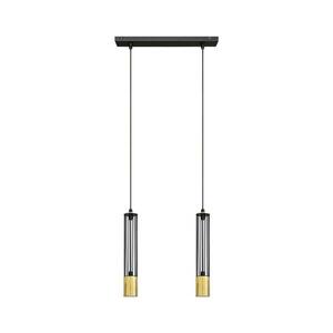 LED Csillár zsinóron BARS 2xGU10/4, 8W/230V fekete/arany W kép