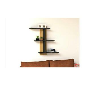 Fali polc BAHRO 90x111 cm antracit/barna 835PUQ1638 kép