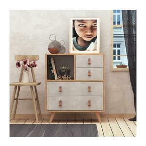 Komód WITLOF 87x70 cm barna/szürke 811MDD3406 kép