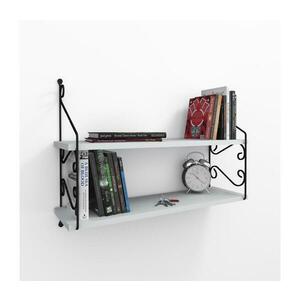 Fali polc SERAMONI 51x72 cm fehér/fekete 775DCM1676 kép
