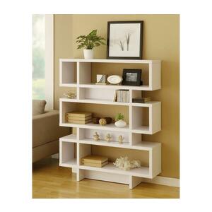 Könyvespolc ELZE 130, 8x90 cm fehér 788DEC3611 kép