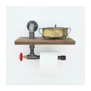 Vécépapír tartó polccal BORURAF 22x31 cm fenyő 792EVL2710 kép