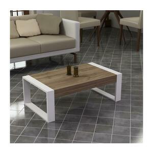 RETRO konferenciasztal 40x90 cm, fehér/barna színben 550ARN1703 kép