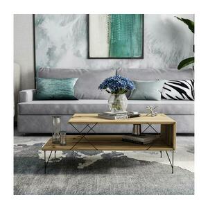 LOIRE dohányzóasztal 40x100 cm bézs/fekete 854KLN2824 kép