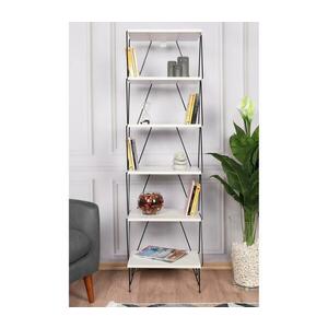 Könyvespolc BALABAN 165x48 cm fehér/fekete 854KLN4318 kép