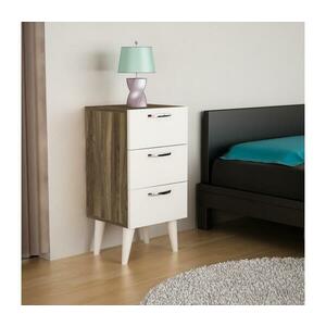 Éjjeli szekrényke BELLINI 80x40 cm barna/fehér 731WAT3406 kép