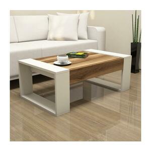 VENUS dohányzóasztal 38x102 cm krémbarna/barna 845HCT2819 kép