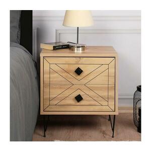 Éjjeli szekrényke LUNA 55x50 cm barna/fekete 854KLN3311 kép