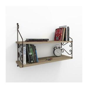 Fali polc SERAMONI 51x72 cm barna/fekete 775DCM1697 kép