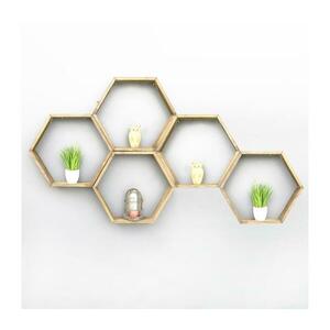 KÉSZLET 5x Fali polc 37x40 cm fenyő 792EVL1793 kép