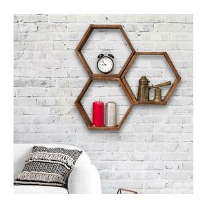 3 db ELFO falipolc 38x58 cm barna készlet 495SSE1136 kép